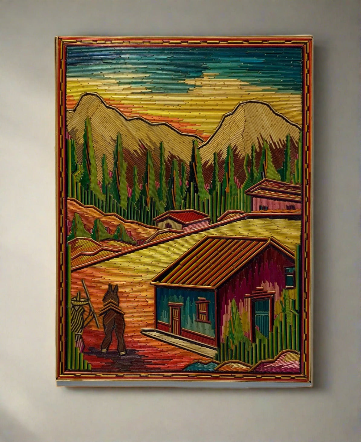 Large Landscape Straw Picture by Manuel Hernandez