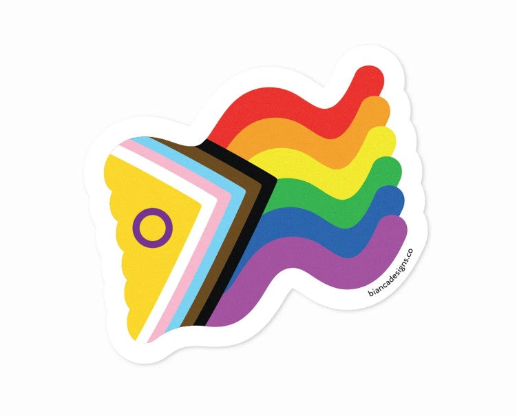 Inclusive Squiggly Pride Stickers Pride Sticker - Intersex-Inclusive