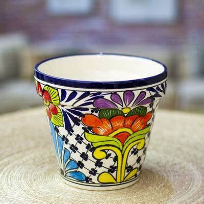 Mexican Talavera Ceramic Planter