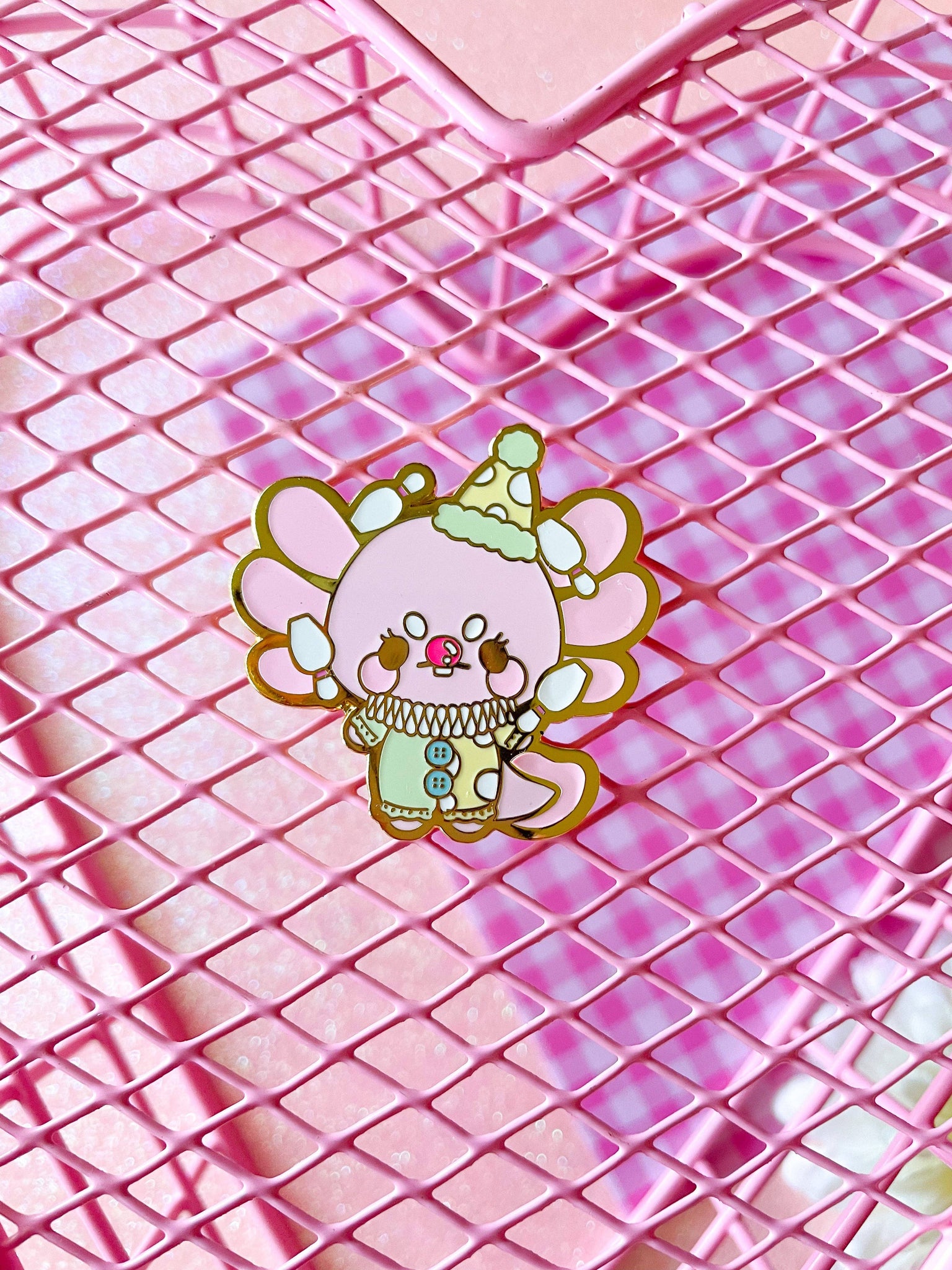 Clown Axolotl Enamel Pin