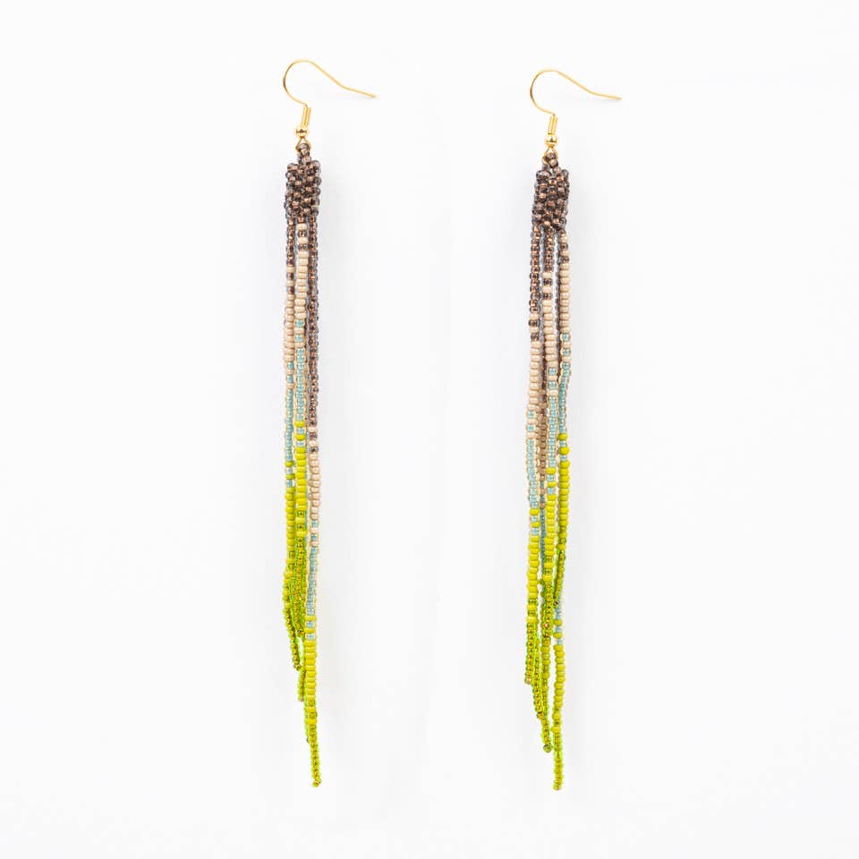 Spring Tree Ombre Fringe Duster Earrings