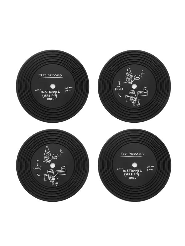 Basquiat “Beat Bop” PVC Rubber Coasters, set of 4