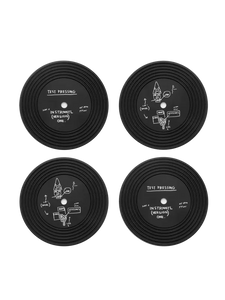 Basquiat “Beat Bop” PVC Rubber Coasters, set of 4