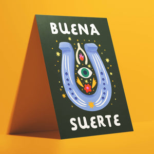 Buena Suerte - Good Luck - Fall Spanish Greeting Card