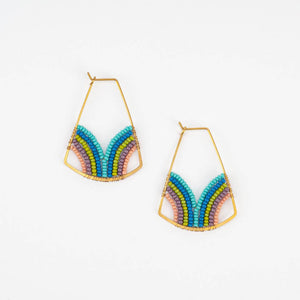 Wellspring Beaded Hoop Earrings: Playful