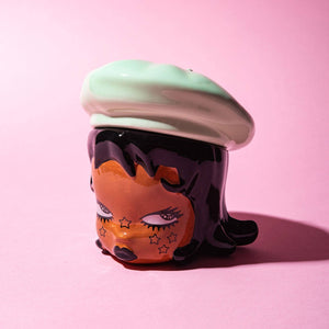 Ramona Ceramic Storage Jar: Green Beret