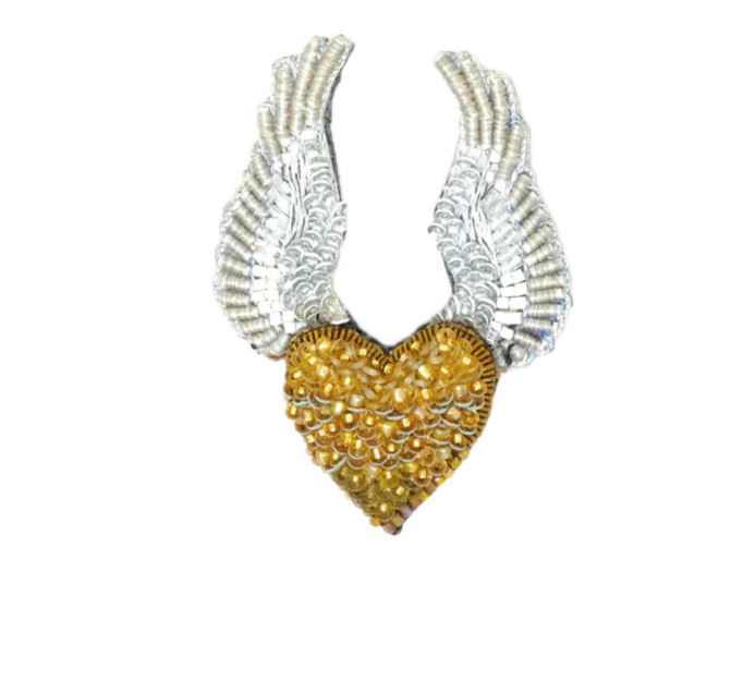 Goldwing Angel Brooch Pin