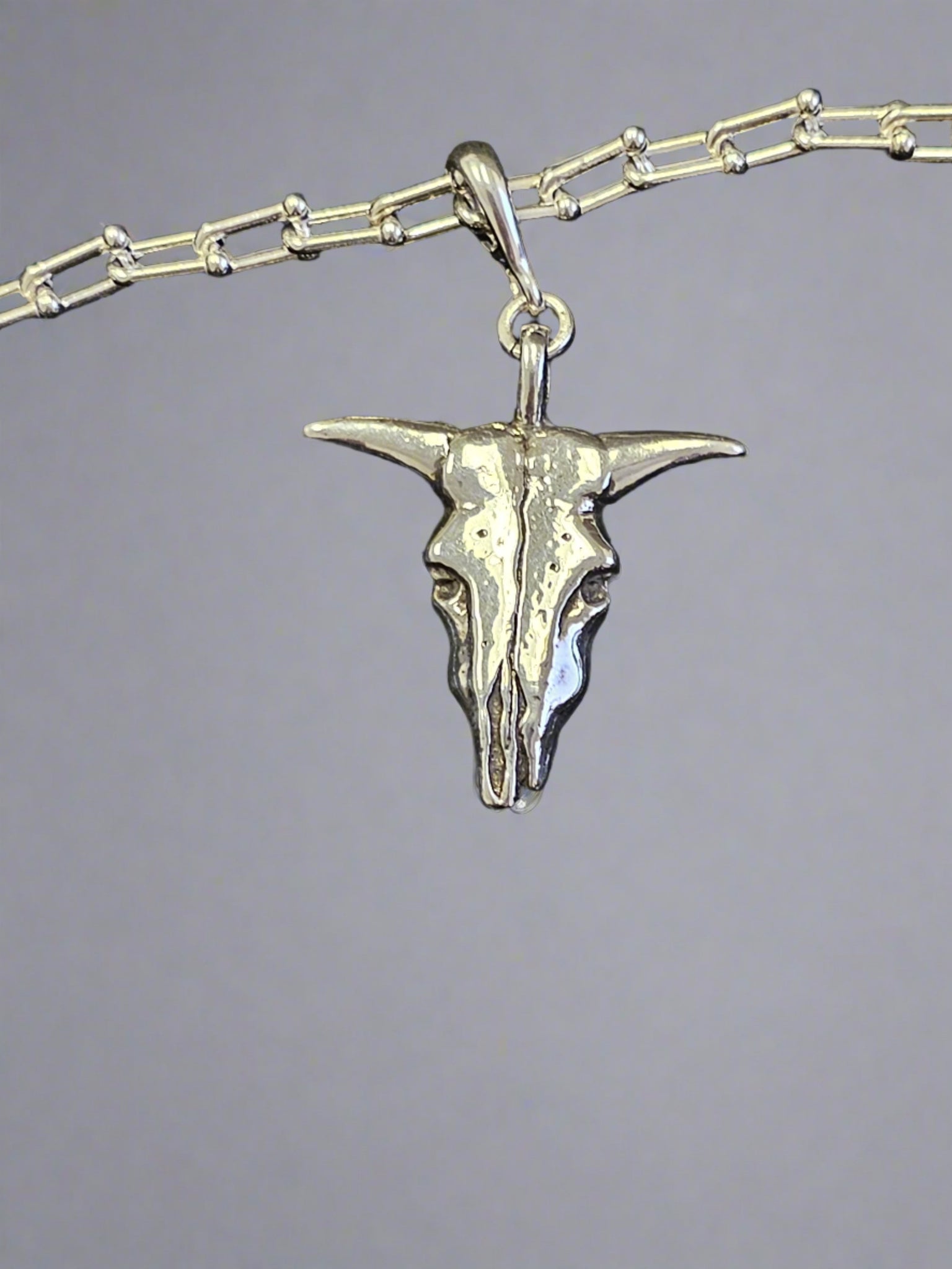 Skull Enhancer pendant on 18-inch Sterling Silver Chain