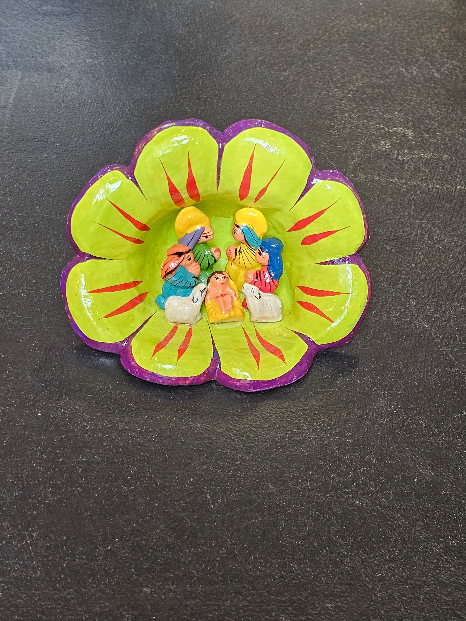 Peruvian Flower Large Nativity Ornament