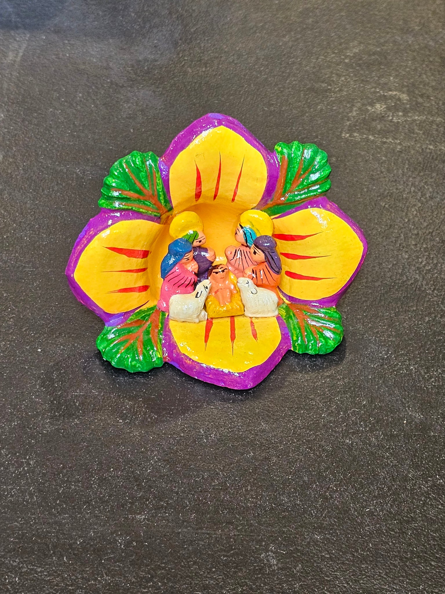 Peruvian Flower Large Nativity Ornament
