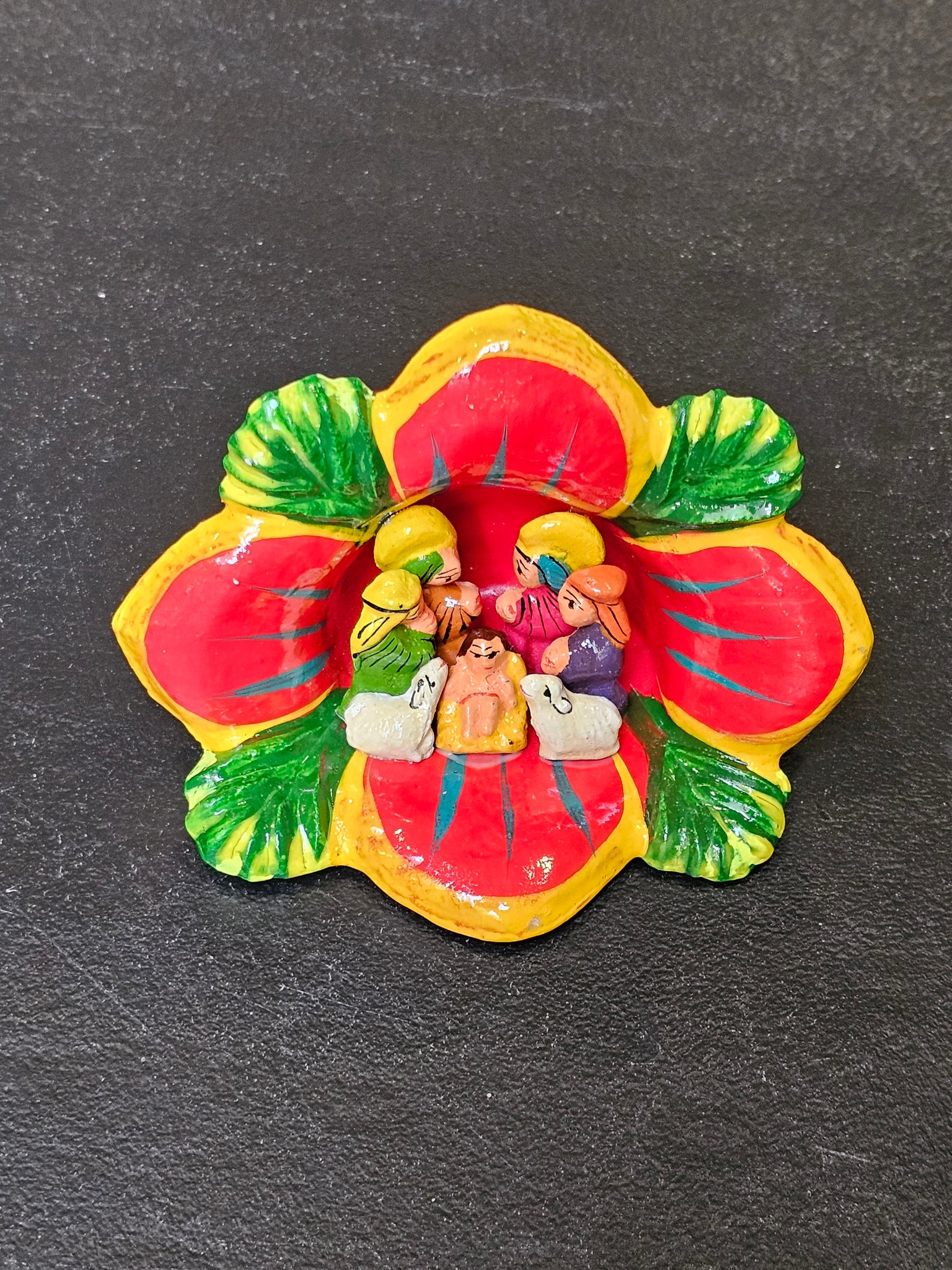 Peruvian Flower Large Nativity Ornament