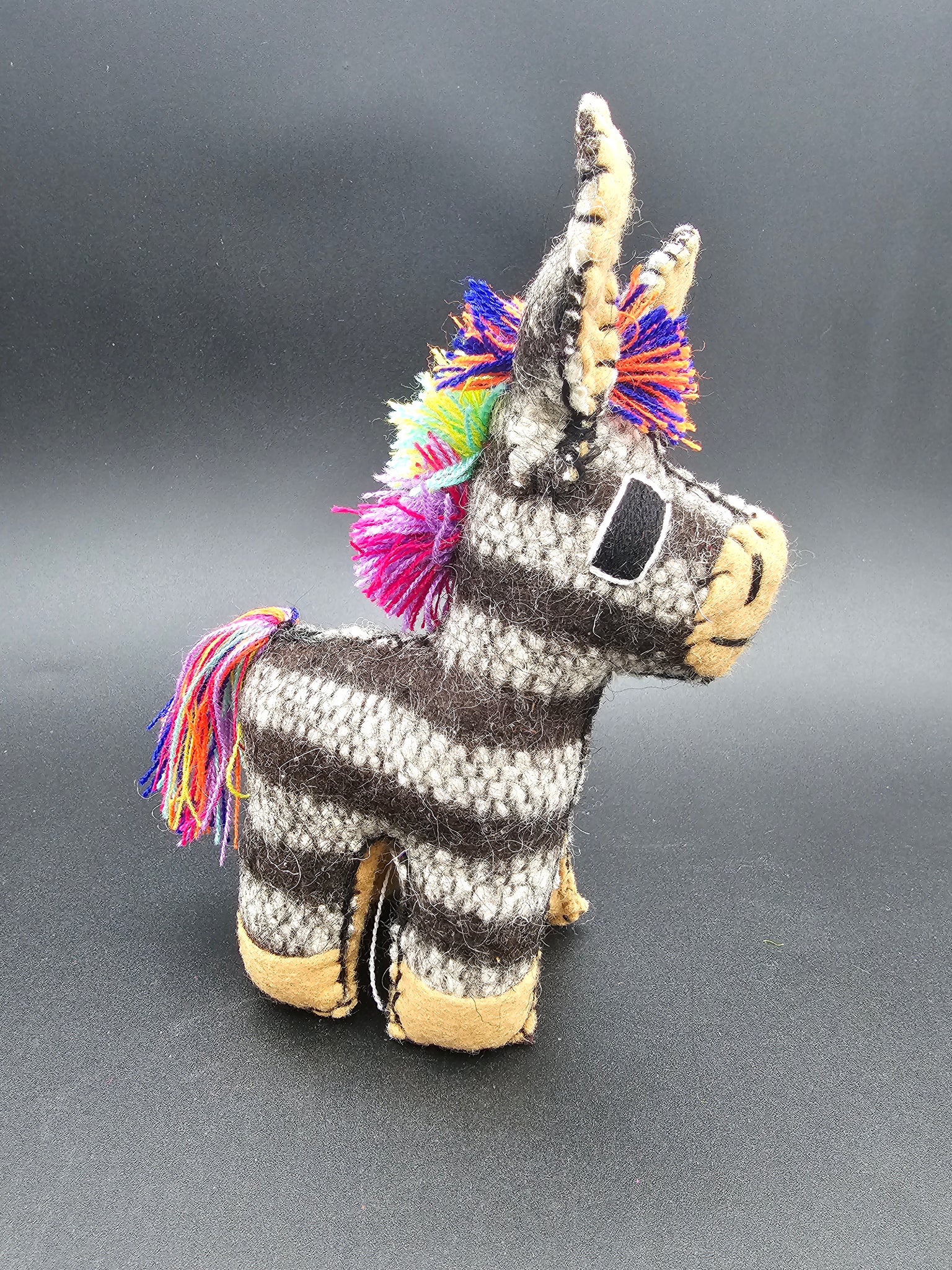 Repurposed Wool Decor Lila Donkey - Mexico