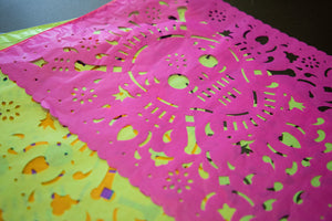 Mexican Calacas Papel Picado 15' Banner