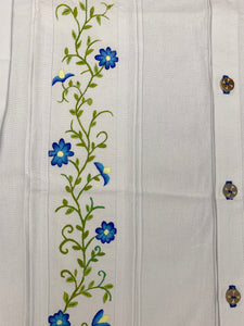 Mexican Painted Floral Guayabera