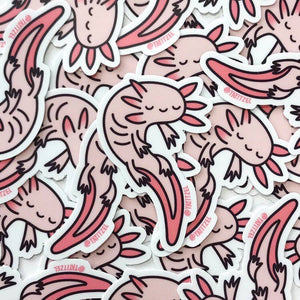 Pink Axolotl Sticker