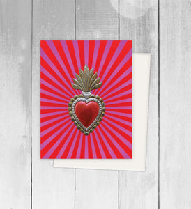 Pop Heart Sacred Heart Spanish Greeting Cards