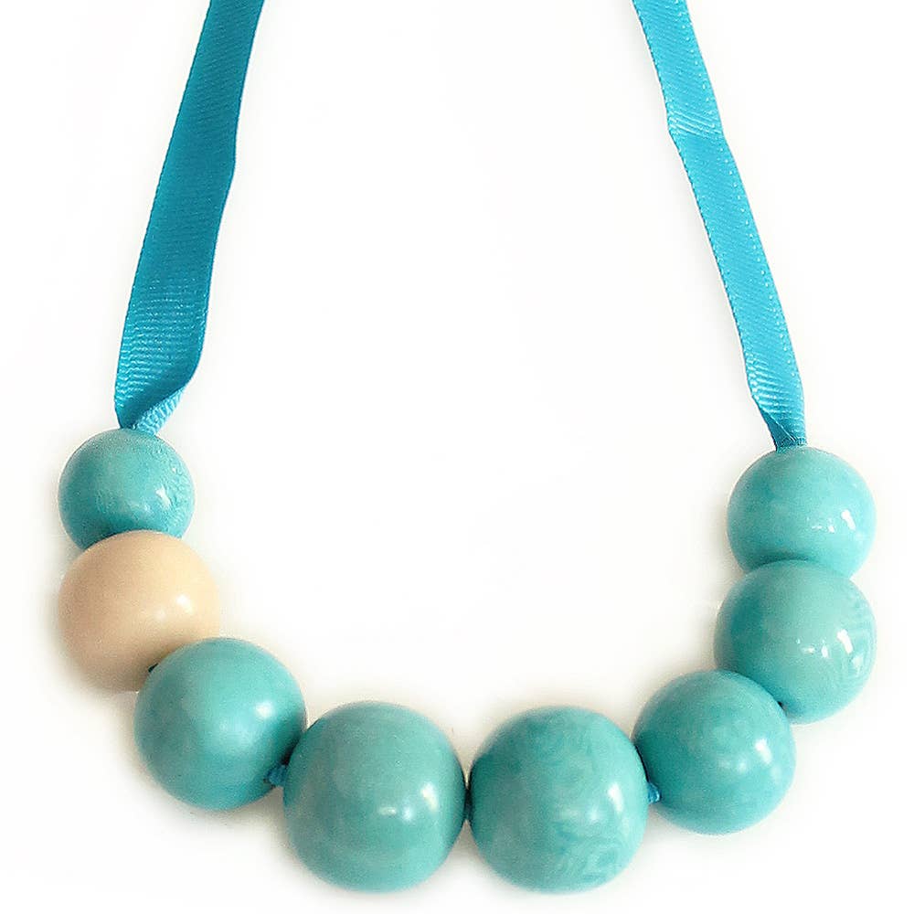 Spheres Tagua Necklace Handmade Fairtrade Lightweight