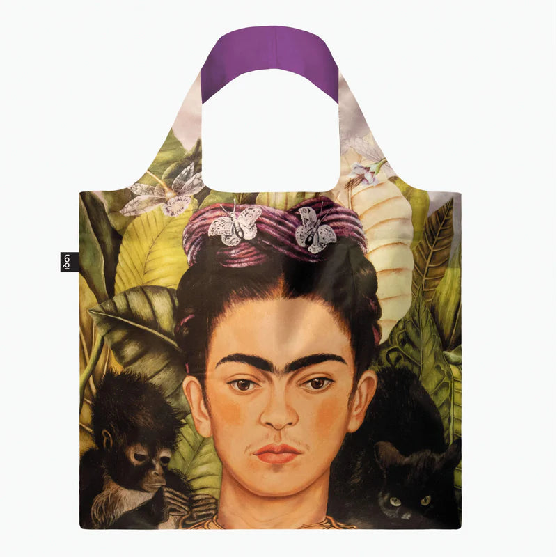 Frida Self Portrait w/ Hummingbird Reusable Shopping Bag